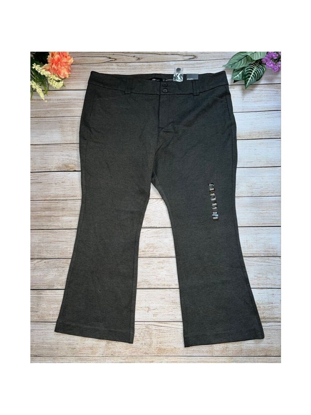 Women's Torrid Studio Gray Ponte Stretch Trousers Size 26R Plus